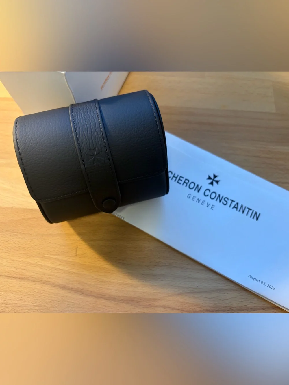 Vacheron Constantin Black Leather Watch Roll Case ( Case Only)